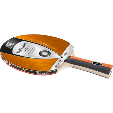 Sunflex Rekreacyjna rakieta do tenisa stołowego Motion A25 - z gąbką 1,0 mm i okładziną Samurai, zatwierdzona przez ITTF - 1 rakieta